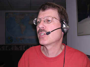 Pat with headset microphone